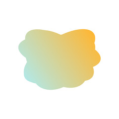 A simple cut out transparent cloud shape design element.