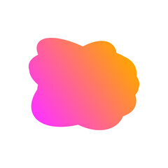 A simple cut out transparent cloud shape design element.
