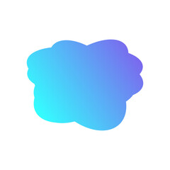 A simple cut out transparent cloud shape design element.