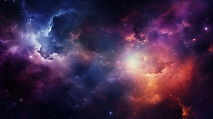 Colorful Nebula in Scifi Universe, Background, Wallpaper
