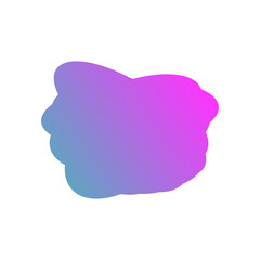 A simple cut out transparent cloud shape design element.