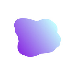 A simple cut out transparent cloud shape design element.