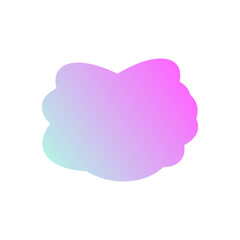 A simple cut out transparent cloud shape design element.