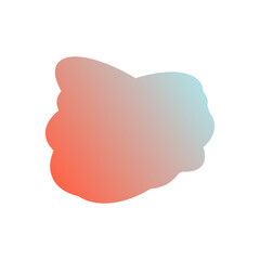 A simple cut out transparent cloud shape design element.