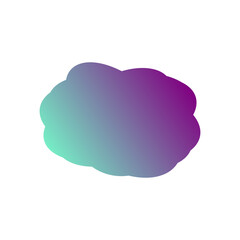A simple cut out transparent cloud shape design element.