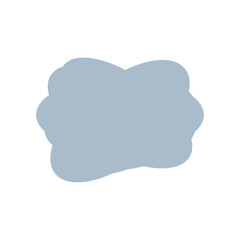 A simple cut out transparent cloud shape design element.