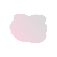 A simple cut out transparent cloud shape design element.