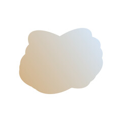 A simple cut out transparent cloud shape design element.
