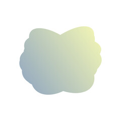 A simple cut out transparent cloud shape design element.