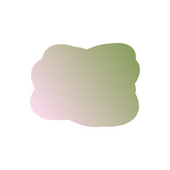 A simple cut out transparent cloud shape design element.