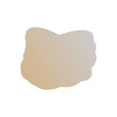 A simple cut out transparent cloud shape design element.