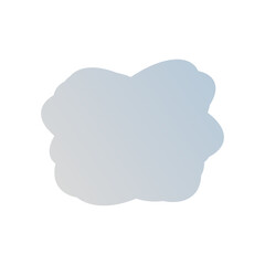 A simple cut out transparent cloud shape design element.