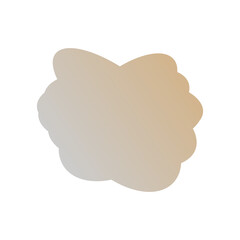 A simple cut out transparent cloud shape design element.