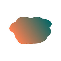 A simple cut out transparent cloud shape design element.
