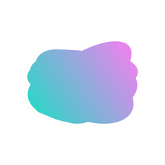 A simple cut out transparent cloud shape design element.