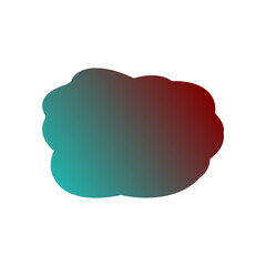 A simple cut out transparent cloud shape design element.