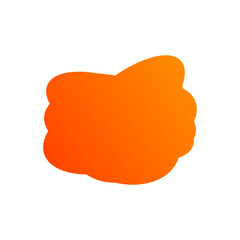 A simple cut out transparent cloud shape design element.