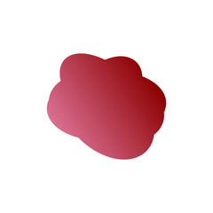 A simple cut out transparent cloud shape design element.