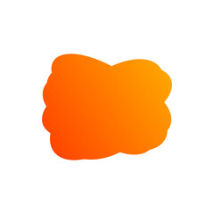 A simple cut out transparent cloud shape design element.