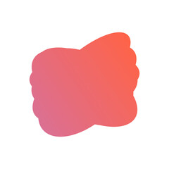A simple cut out transparent cloud shape design element.