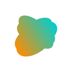 A simple cut out transparent cloud shape design element.