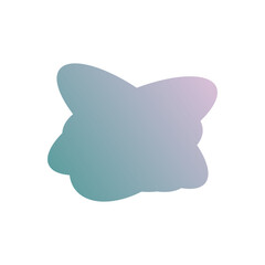 A simple cut out transparent cloud shape design element.