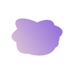 A simple cut out transparent cloud shape design element.