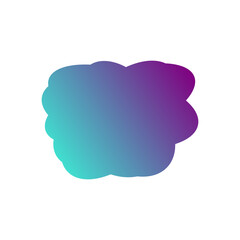 A simple cut out transparent cloud shape design element.