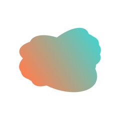 A simple cut out transparent cloud shape design element.