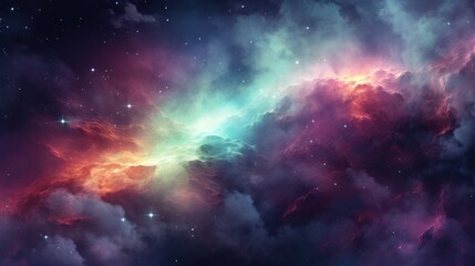 Colorful Nebula in Scifi Universe, Background, Wallpaper