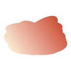 A simple cut out transparent cloud shape design element.