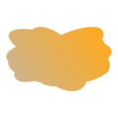 A simple cut out transparent cloud shape design element.