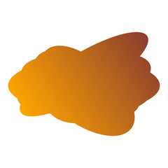 A simple cut out transparent cloud shape design element.