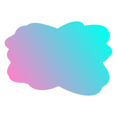 A simple cut out transparent cloud shape design element.