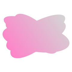 A simple cut out transparent cloud shape design element.
