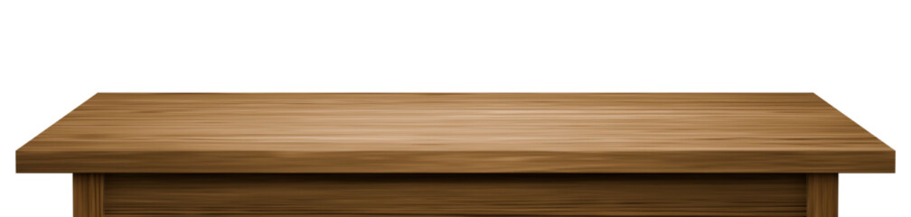 Wooden Table Template, Mock-up for Product Display. Vector Illustration
