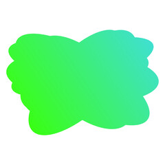 A simple cut out transparent cloud shape design element.