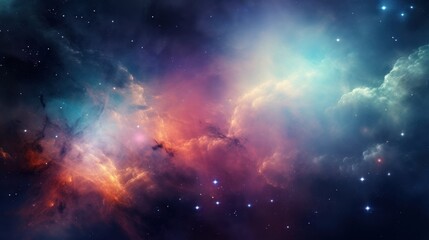 Fototapeta premium Colorful Nebula in Scifi Universe, Background, Wallpaper