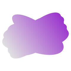 A simple cut out transparent cloud shape design element.