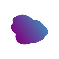 A simple cut out transparent cloud shape design element.