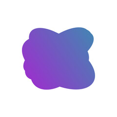 A simple cut out transparent cloud shape design element.