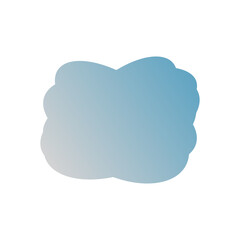 A simple cut out transparent cloud shape design element.