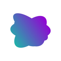 A simple cut out transparent cloud shape design element.