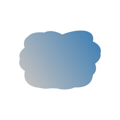 A simple cut out transparent cloud shape design element.