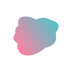 A simple cut out transparent cloud shape design element.