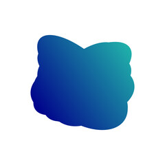 A simple cut out transparent cloud shape design element.