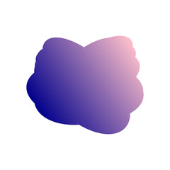 A simple cut out transparent cloud shape design element.