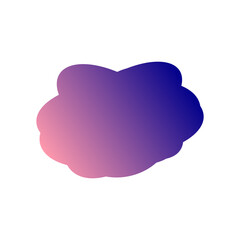 A simple cut out transparent cloud shape design element.
