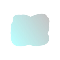 A simple cut out transparent cloud shape design element.