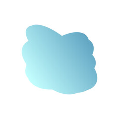 A simple cut out transparent cloud shape design element.
